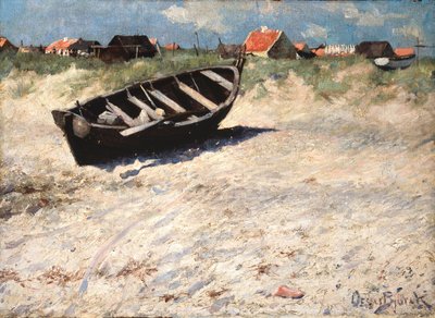 Boat at Skagens South Beach by Oscar Gustaf Bjorck